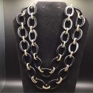 🚨Black and Gold Chain Link Necklace